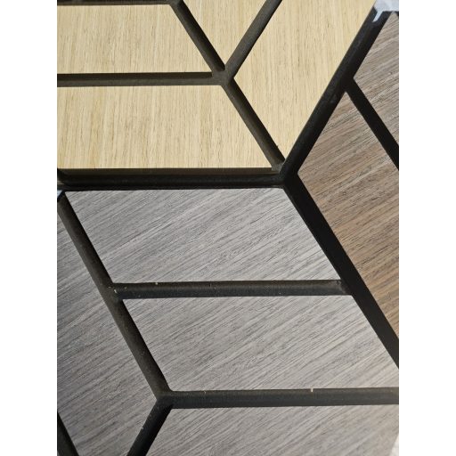 ECO HEXA szürke tölgy akusztikai falpanel