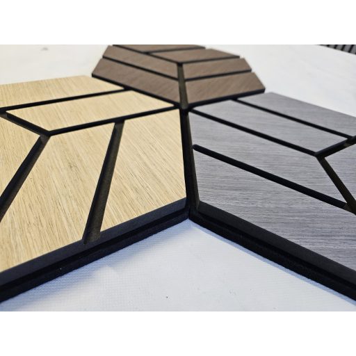 ECO HEXA fehér tölgy akusztikai falpanel