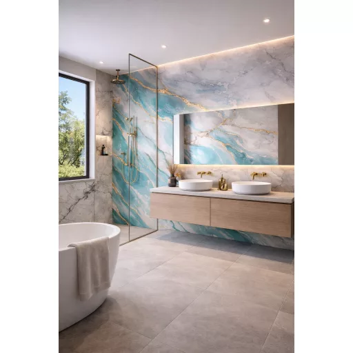 SPC márvány hatású falpanel Aqua