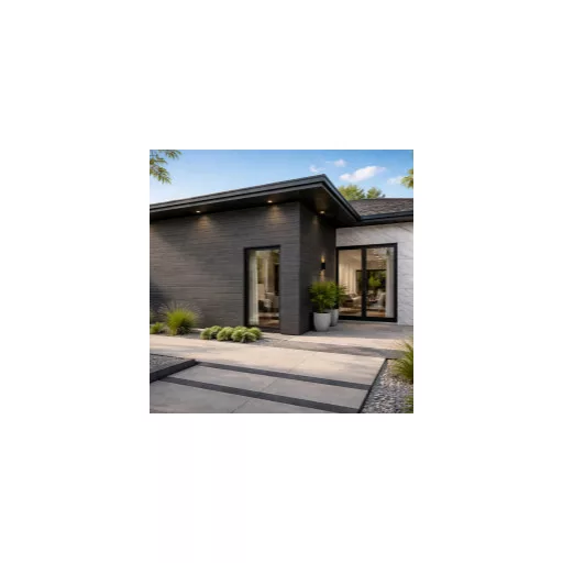 ezüstszürke erezet mintás WPC fal- és kerítéspanel