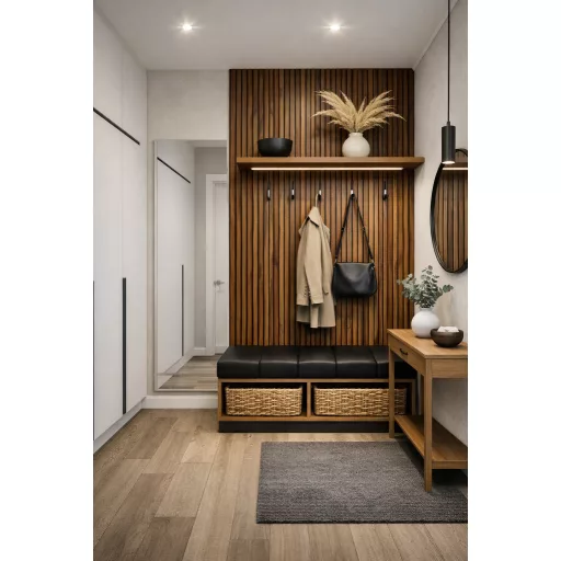 cseresznyefa WPC beltéri rácsos falpanel