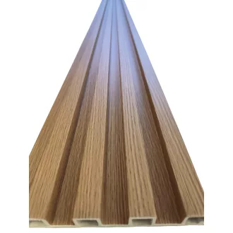 natúr tölgy erezet mintás WPC beltéri rácsos falpanel