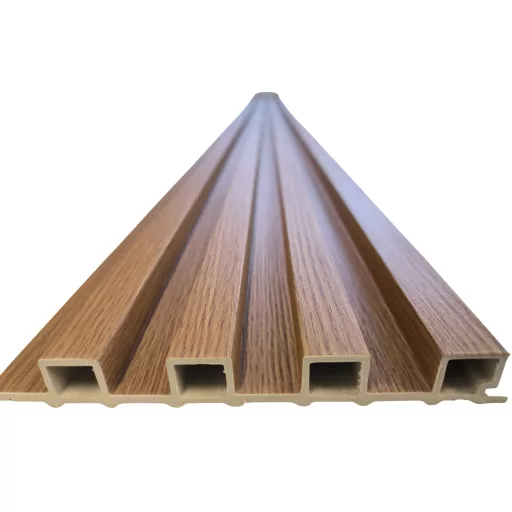 natúr tölgy erezet mintás WPC beltéri rácsos falpanel