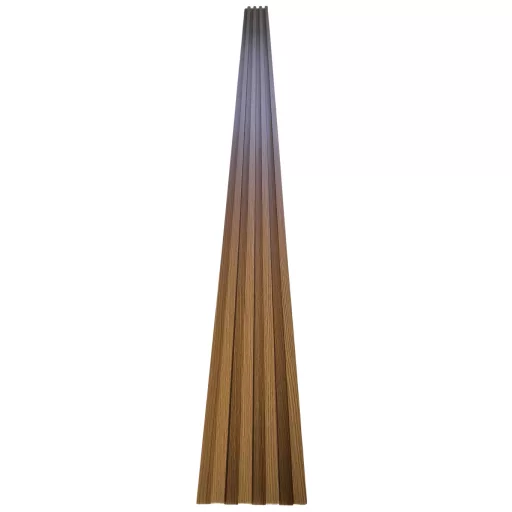 natúr tölgy erezet mintás WPC beltéri rácsos falpanel