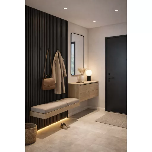 füstölt tölgy WPC beltéri rácsos falpanel